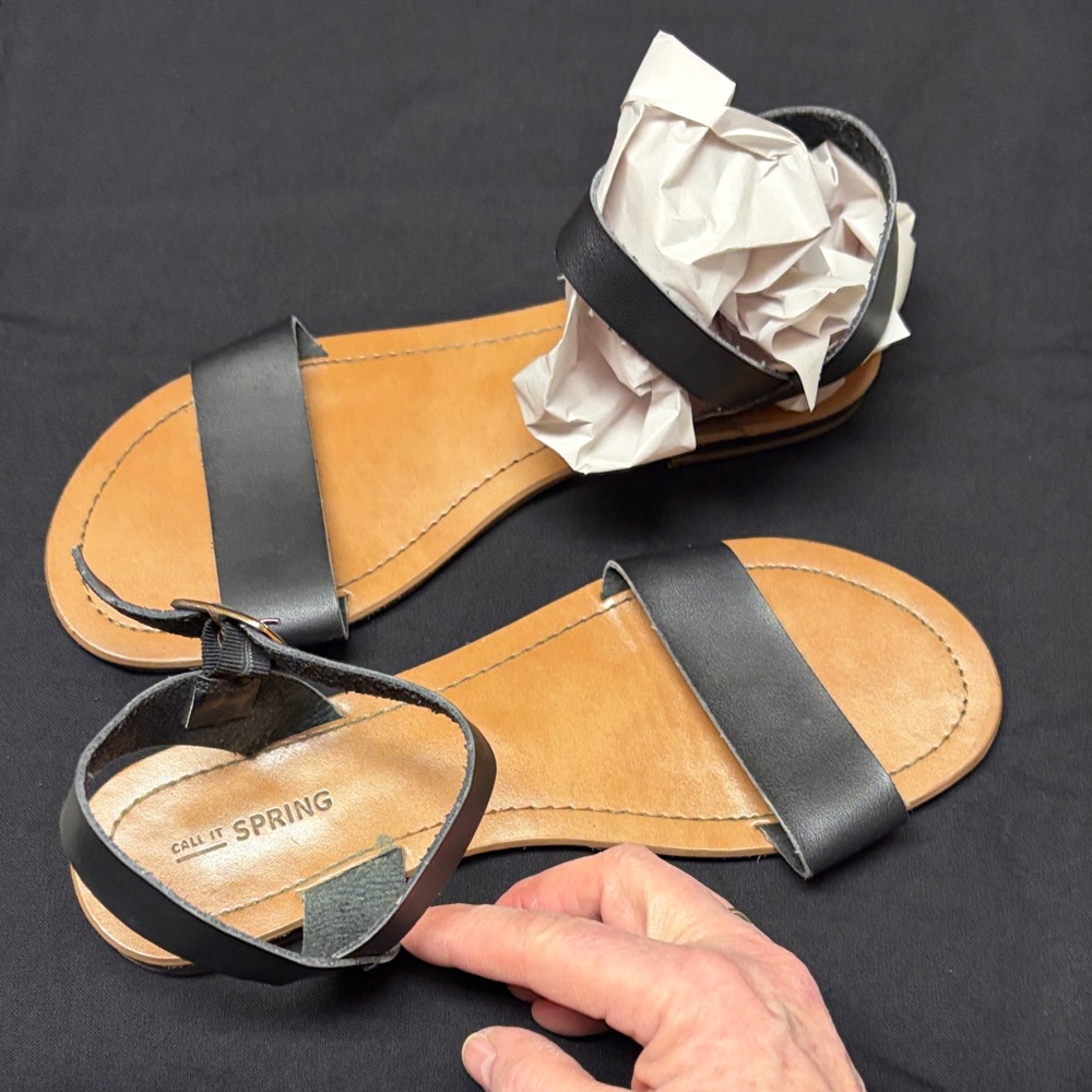 Call It Spring Black and Brown Sandals
